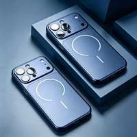 Coque de téléphone magnétique mate en PC pour iPhone 18 17 16 15 14 13 12 Pro Max, protection intégrale antichoc et anti-rayures