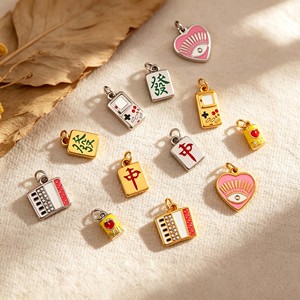 Crea la Tua Collana con Ciondoli Personalizzati |   Ciondoli Portafortuna Impermeabili in Acciaio Inossidabile a Forma di <span class=keywords><strong>Occhio</strong></span> Malvagio, Cuore, Ape, Sole, Cavallo, Mahjong per Gioielli Fai da Te - Product Image 3