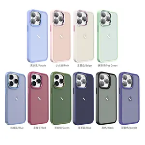 Wholesale High Quality Frosted Matte Color PC TPU Mobile Phone Case For Iphone 13 14 Plus Pro Max Case