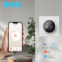 RKHK WLAN TFT Farbdisplay Drehknopf Raumthermostat für Fußbodenheizung Elektrischer Gas-Boiler Wasserheizung Smart Home Automation
