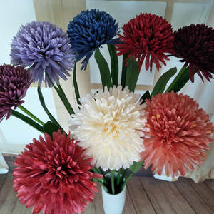 Flores Artificiales de Seda al por Mayor: Crisantemo, Diente de León, Pompón, y Ramo de Ajo para Decoración del Hogar y Bodas - Product Image 6