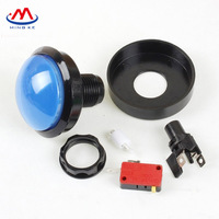 Bouton rond convexe de 60 mm, bouton sphérique de 6 cm avec interrupteur lumineux, interrupteur de console de jeu, bouton d'équipement en libre-service, 5 pièces/ensemble