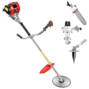 Custom Accessories Industrial Grade 4-Stroke 55.7cc Brush Cutter Tiller Trimmer with Weeder Attachment <b>Rotavator</b> Head Cultivator - Product Image 5