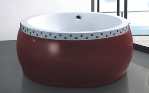 Bañera de Hidromasaje Redonda Blanca Moderna de Acrílico Ecológico Independiente para una Persona, de Lujo y Calidad, <span class=keywords><strong>INTERLAN</strong></span> con 5 Años de Garantía - Product Image 6