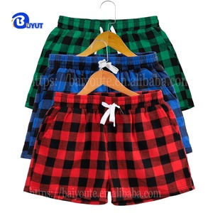 <span class=keywords><strong>Pantaloni</strong></span> <span class=keywords><strong>corti</strong></span> Plaid all'ingrosso della fabbrica modello di bufalo flanella morbida donna LOGO personalizzato etichetta pigiama tasche <span class=keywords><strong>pantaloni</strong></span> - Product Image 4