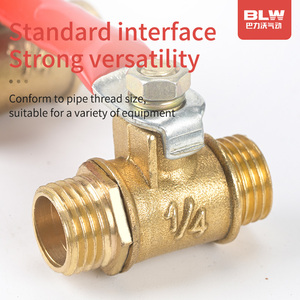 Kırmızı saplı pirinç küresel vana 1/4 \ "doğal gaz/su/pnömatik sistemler için iç/dış dişli manuel yüksek basınç OEM - Product Image 4
