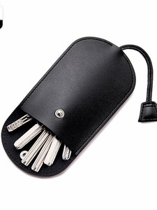 Porte-clés multifonction en nylon avec fermeture éclair, style extractible, mini organisateur de clés compact, grande capacité, étui pour clés de voiture - Product Image 6