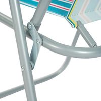 Chaise pliante de camping en métal légère de couleur rayée portable Hitree Direct pour l'extérieur