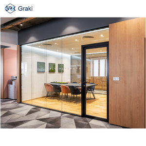 Parete Divisoria in Vetro Senza Telaio Serie Panorama Graki, <span class=keywords><strong>Design</strong></span> Moderno, Ecologica e Durevole, Partizione per Ufficio con Telaio in Alluminio da 100mm - Product Image 6