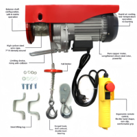 Hoist Listrik Mini 110v Baru dengan Remote Kontrol Nirkabel Pa1000 Pa500 Kapasitas 200kg untuk Pabrik Manufaktur