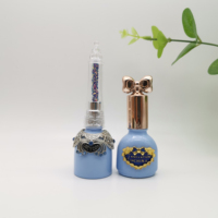 Flacon vide pour vernis à ongles en gel avec pinceau, motif nœud mignon