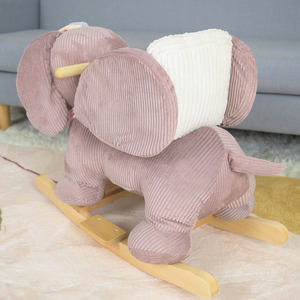 Animal personnalisé chaise à bascule pour enfants éléphant en peluche doux équitation enfants en bois bébé cheval à bascule - Product Image 5