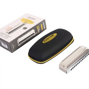 Harmonica chromatique EASTTOP à 12 trous en titane chromé pour performance professionnelle et enseignement, cadeau haut de gamme - Product Image 1