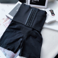 Culotte Gainante Taille Haute Effet Ventre Plat avec Crochets, Gaine Amincissante Post-Accouchement