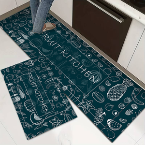 Недорогие, популярные, современные кухонные коврики для пола, мягкие, моющиеся, нескользящие, впитывающие, из полиэстера, безопасные для домашних животных, двусторонние - Product Image 4