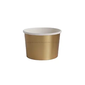 10000 MOQ low price wholesale high quality custom design gold foil stamping luxury disposable ice cream sweet snack paper cup