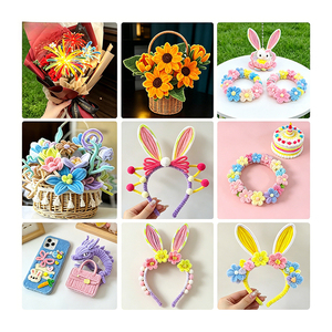 ชุดศิลปะเพื่อการศึกษา DIY กำมะหยี่ 8 มม. สำหรับงานสร้างสรรค์ และอุปกรณ์ตกแต่งดอกไม้จากกำมะหยี่ - Product Image 6