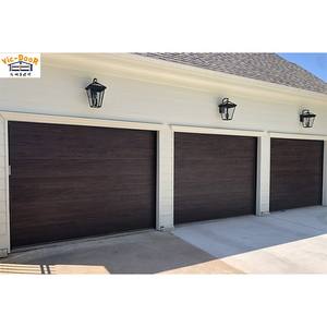 2025 Portes de <span class=keywords><strong>garage</strong></span> sectionnelles en acier modernes avec porte piétonne 16x7 Porte de <span class=keywords><strong>garage</strong></span> isolée coulissante à double rabat avec petite porte - Product Image 5