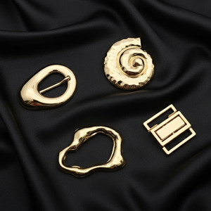 Hebilla de Correa Ovalada de Aleación de Zinc Resistente a la Corrosión, Simple y Duradera, Color Dorado, Conector de Anillos, Venta al por Mayor de Fábrica - Product Image 1