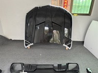 Kit de cuerpo de fibra de carbono estilo LD para BMW X6M F96 fibra de carbono labio delantero faldón lateral difusor trasero alerón trasero capó tubo de escape