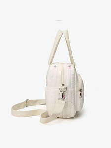 <span class=keywords><strong>Bolsa</strong></span> de <span class=keywords><strong>maternidad</strong></span> acolchada esponjosa para mamá materna, de algodón bordado bolso de hombro, bolso de mano para recién nacido, patrón de oso de peluche - Product Image 3