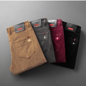 Autunno e inverno <span class=keywords><strong>pantaloni</strong></span> lunghi in <span class=keywords><strong>velluto</strong></span> a tubo dritto da uomo Casual e versatili <span class=keywords><strong>pantaloni</strong></span> elastici in <span class=keywords><strong>velluto</strong></span> a righe - Product Image 5