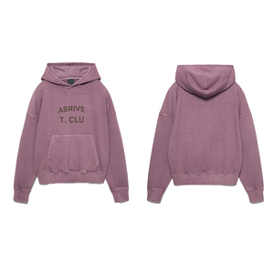 Sudadera con capucha KingSen Custom de 500 g/m², estilo Y2K, con efecto lavado a la arena, logotipo impreso, efecto lavado ácido, tejido French Terry, para hombre. - Product Image 5