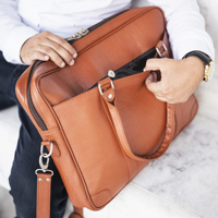 Sacoche en cuir véritable pour ordinateur portable 13 pouces, sacoche de messagerie, sacs d'affaires pour hommes, porte-documents simple