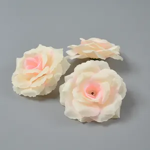 Wholesale Price Artificial Flower Head 3.14 Inches Silk Rose For Wedding Birthday Party Flower Wall Headwear
