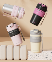 Vaso Térmico de 450 ml con Doble Pared y Aislamiento al Vacío, Diseño Moderno, Reutilizable, de Acero Inoxidable, Resistente a Caídas, Portátil