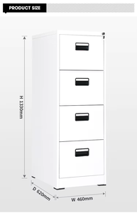 Thiết kế hiện đại kim loại dọc tủ tập tin tiết kiệm không gian văn phòng nộp hồ sơ với bóng mang Slide khóa trung tâm cho các trường học khách sạn - Product Image 2