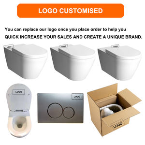 Inodoro montado en la pared sin montura Europa forma redonda inodoro <span class=keywords><strong>flotante</strong></span> Wc Suspendu completo inodoro suspendido colgado en la pared - Product Image 4