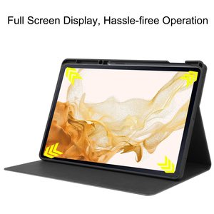 Funda para tableta con diseño de vaca en PU+TPU con soporte para lápiz para Samsung Galaxy Tab S8 Plus <span class=keywords><strong>SM</strong></span>-X800 <span class=keywords><strong>SM</strong></span>-<span class=keywords><strong>X806</strong></span> de 12.4 pulgadas. - Product Image 3