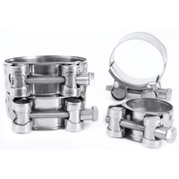 Collier de serrage métrique en acier inoxydable 201/304 avec boulon en T, robuste, pour tuyaux, tailles personnalisées pour l'exploitation minière et l'industrie lourde, OEM