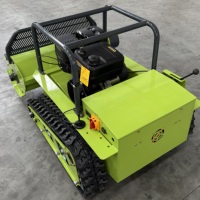 Mesin pemotong rumput robot otomatis tanpa kabel dengan kendali jarak jauh, bermesin diesel Yuchai, ukuran kerja 800mm, putaran nol.