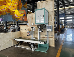 Máquina Ensacadora de Arroz Semiautomática 10-50kg con Elevador Automático, Transportador y Opción de Sellado Térmico con Memoria para Bolsas de Alimentos, Plástico, Granos y Azúcar - Product Image 1