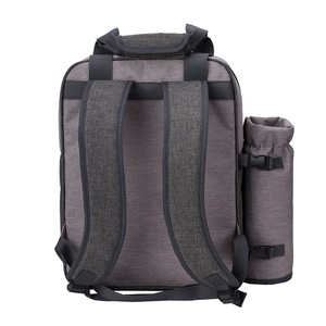 Sac à dos isotherme réutilisable pour pique-nique, 2 personnes, en polyester, avec compartiment réfrigérant, bandoulière réglable, <span class=keywords><strong>porte</strong></span>-vin, poignées de transport, pour aliments - Product Image 5