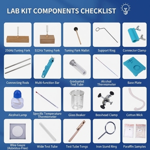 Boîte d'expériences combinées de thermomètre thermique et acoustique professionnel pour laboratoire de sciences physiques du collège - Product Image 3