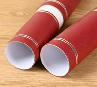 Boîte cylindrique écologique en gros pour thé, vin, emballage cadeau haut de gamme, tube en papier avec logo imprimé personnalisé