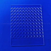 Plaque de verre de quartz optique en silice fondue usinée CNC de haute précision, polie, en forme de wafer