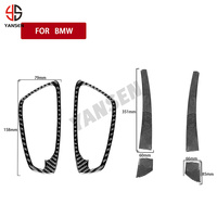 Accessoires d'intérieur de voiture pour BMW E87 Série 1 E87 E82 E88 2008-2013 Autocollant de garniture intérieure de poignée de porte en fibre de carbone