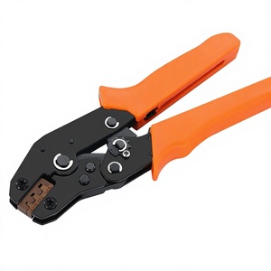 <span class=keywords><strong>Pince</strong></span> à sertir tubulaire pré-isolée à ressort de 75 pouces, série à cliquet, pour sertissage à froid, ergonomique, orange/noir - Product Image 1