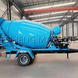 ミニコンクリート混合カートマシン1.5CBMガソリンセメントミキサートラック建設現場用 - Product Image 1