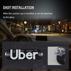 Lampe LED de signalisation pour <span class=keywords><strong>taxi</strong></span>, alimentée par USB/allume-cigare, fixation par ventouse, haute luminosité, lampe décorative pour chauffeur <span class=keywords><strong>Uber</strong></span>/<span class=keywords><strong>taxi</strong></span> - Product Image 3