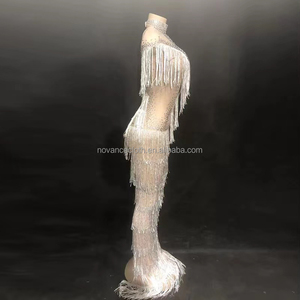 Novance-<span class=keywords><strong>Vestidos</strong></span> <span class=keywords><strong>de</strong></span> Noche brillantes para mujer, <span class=keywords><strong>vestidos</strong></span> <span class=keywords><strong>de</strong></span> lujo con borlas y diamantes <span class=keywords><strong>de</strong></span> imitación, ceñidos al cuerpo, a la moda, para cóctel, Y1044 - Product Image 5