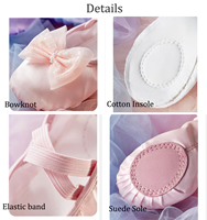 Sepatu Balet Satin Pink Berkualitas Tinggi untuk Anak Perempuan, Lembut dan Nyaman, Sepatu Tari Anak untuk Pertunjukan Sekolah dan Resital dengan Pita
