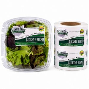 Buckeye Fresh Buckeye Blend Salad Labels 5 Oz Rectangular Self-Adhesive Waterproof Heat-Resistant Recyclable Paper Packaging - Product Image 1