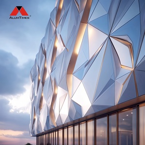 ALUMTIMES Revestimientos de Columnas de Aluminio 3D, Panel Metálico Revestido, Revestimiento Arquitectónico Exterior para Decoración de Estaciones de <span class=keywords><strong>Tren</strong></span> - Product Image 1