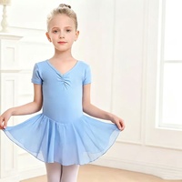 Justaucorps de danse de ballet, robe tutu de ballerine, tenue de danse à dos croisé, costume de performance pour filles