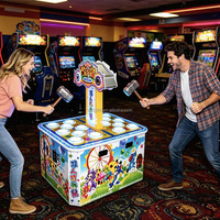 Machine de jeu interactive pour deux joueurs, mini Whack-a-Mole, avec grue, son et lumière, fonctionnant à pièces, jeu de frappe au marteau, pour enfants et adultes, à usage intérieur